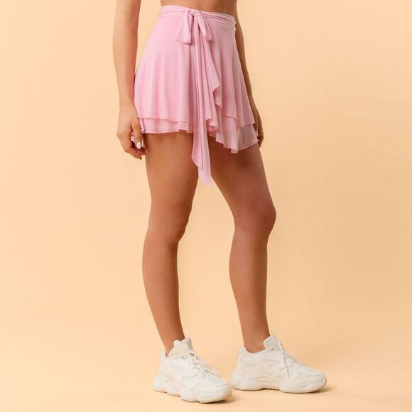 Blogilates -  Women's Dance Studio Wrap Skort - Pink  Pink - Picture 4 of 4